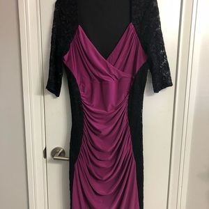LANE BRYANT - KIYONNA - MAGENTA LACE DRESS